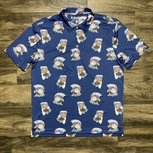 Chubbies Bird Eye Blind Perfomance Polo Shirt Men's Small Golf Pickleball Eagle